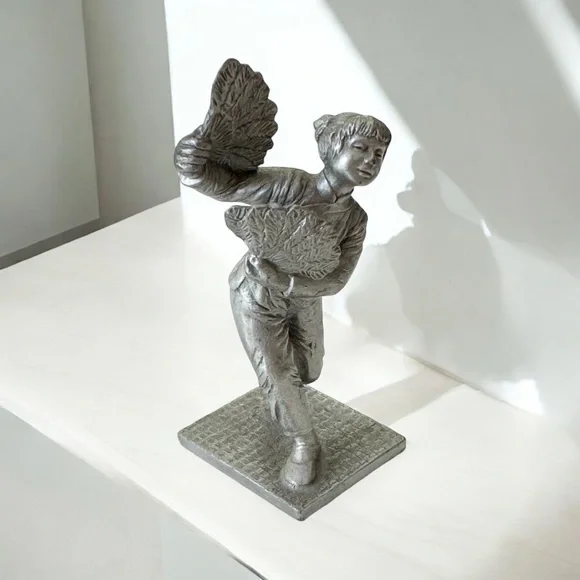 Vintage Chinese Fan Dancer Selangor Pewter - Picture 1 of 11